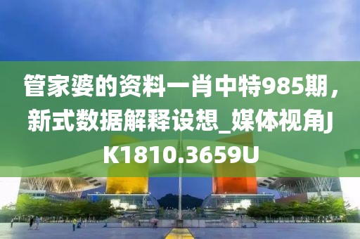 管家婆的资料一肖中特985期，新式数据解释设想_媒体视角JK1810.3659U