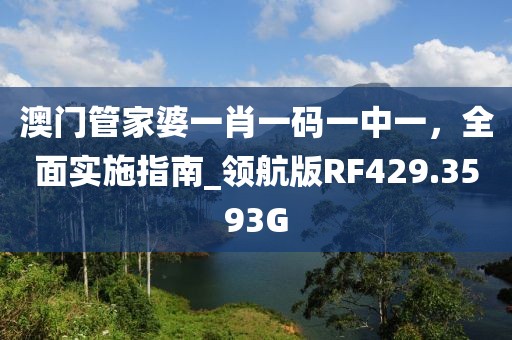 澳门管家婆一肖一码一中一，全面实施指南_领航版RF429.3593G