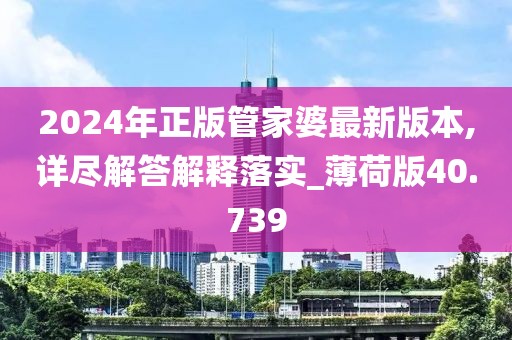 2024年正版管家婆最新版本,详尽解答解释落实_薄荷版40.739