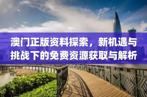 澳门正版资料探索，新机遇与挑战下的免费资源获取与解析