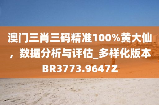 澳门三肖三码精准100%黄大仙，数据分析与评估_多样化版本BR3773.9647Z