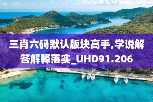 三肖六码默认版块高手,学说解答解释落实_UHD91.206