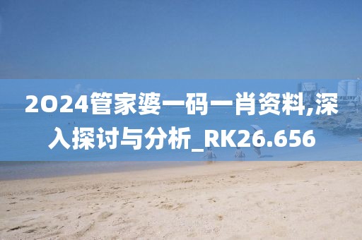 2O24管家婆一码一肖资料,深入探讨与分析_RK26.656
