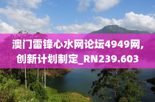 澳门雷锋心水网论坛4949网,创新计划制定_RN239.603