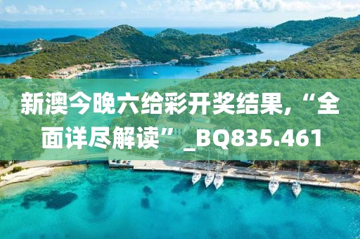 新澳今晚六给彩开奖结果,“全面详尽解读”_BQ835.461