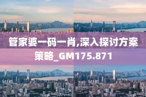 管家婆一码一肖,深入探讨方案策略_GM175.871