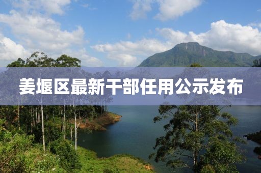 姜堰区最新干部任用公示发布