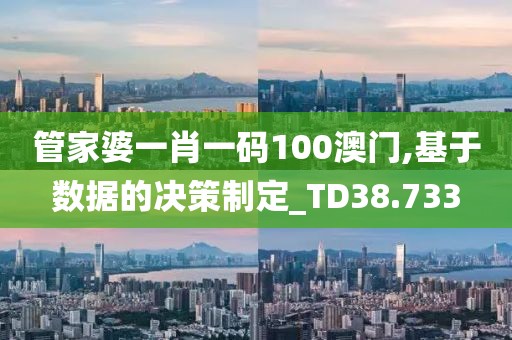 管家婆一肖一码100澳门,基于数据的决策制定_TD38.733