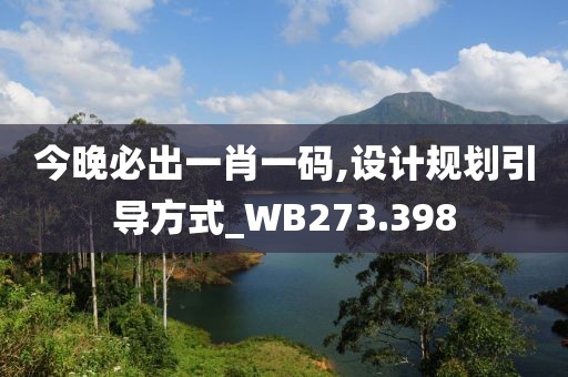 今晚必出一肖一码,设计规划引导方式_WB273.398