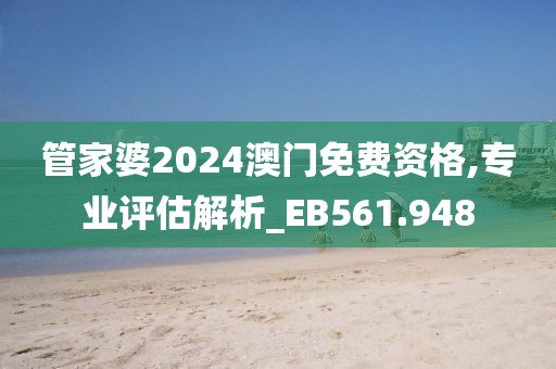 管家婆2024澳门免费资格,专业评估解析_EB561.948