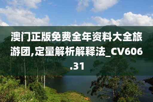 澳门正版免费全年资料大全旅游团,定量解析解释法_CV606.31