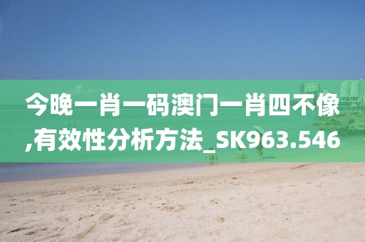 今晚一肖一码澳门一肖四不像,有效性分析方法_SK963.546