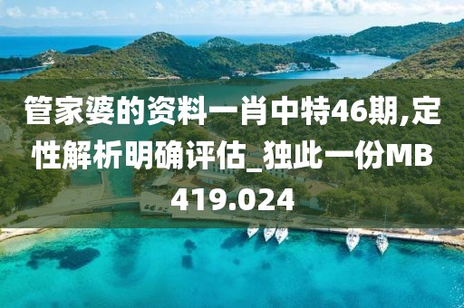 管家婆的资料一肖中特46期,定性解析明确评估_独此一份MB419.024