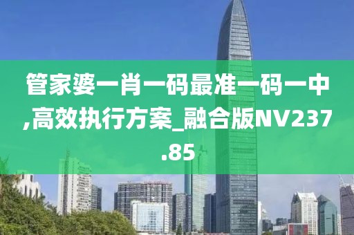 管家婆一肖一码最准一码一中,高效执行方案_融合版NV237.85