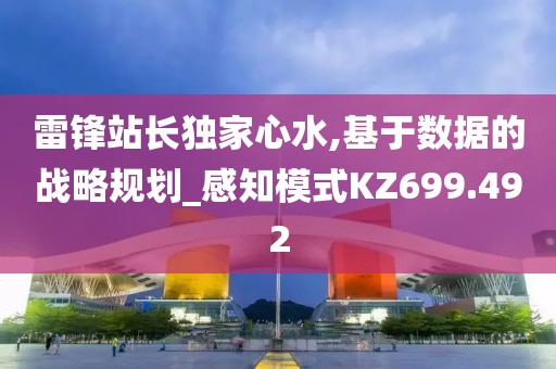 雷锋站长独家心水,基于数据的战略规划_感知模式KZ699.492