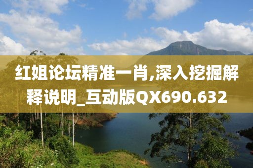 红姐论坛精准一肖,深入挖掘解释说明_互动版QX690.632