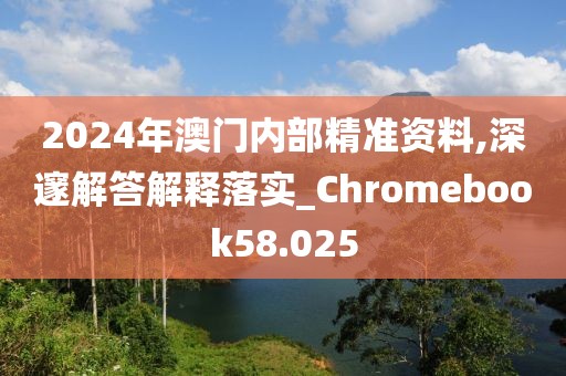 2024年澳门内部精准资料,深邃解答解释落实_Chromebook58.025