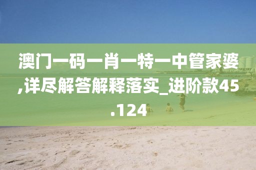 澳门一码一肖一特一中管家婆,详尽解答解释落实_进阶款45.124