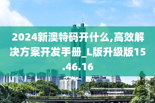 2024新澳特码开什么,高效解决方案开发手册_L版升级版15.46.16