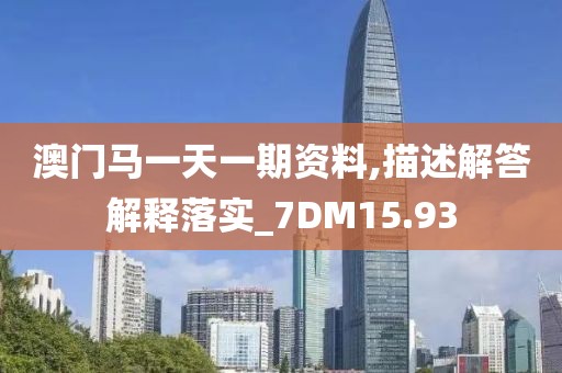 澳门马一天一期资料,描述解答解释落实_7DM15.93