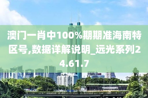澳门一肖中100%期期准海南特区号,数据详解说明_远光系列24.61.7