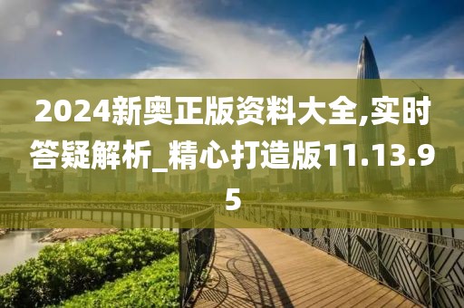 2024新奥正版资料大全,实时答疑解析_精心打造版11.13.95