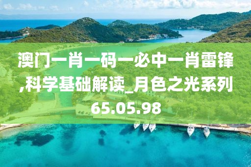 澳门一肖一码一必中一肖雷锋,科学基础解读_月色之光系列65.05.98