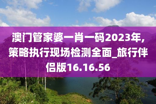 澳门管家婆一肖一码2023年,策略执行现场检测全面_旅行伴侣版16.16.56