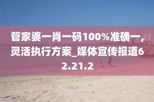 管家婆一肖一码100%准确一,灵活执行方案_媒体宣传报道62.21.2