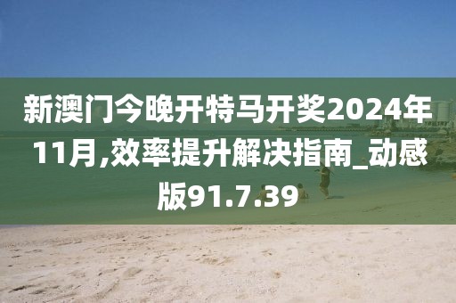 新澳门今晚开特马开奖2024年11月,效率提升解决指南_动感版91.7.39