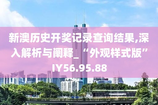 新澳历史开奖记录查询结果,深入解析与阐释_“外观样式版”IY56.95.88
