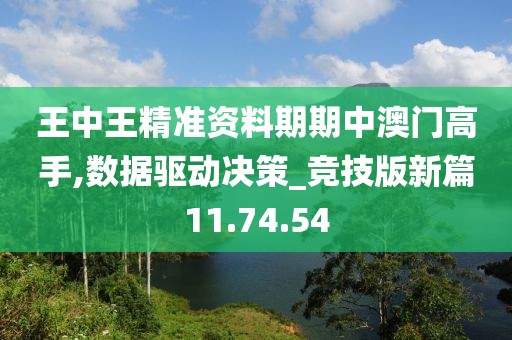 王中王精准资料期期中澳门高手,数据驱动决策_竞技版新篇11.74.54