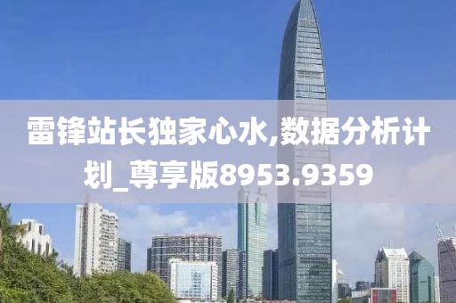 雷锋站长独家心水,数据分析计划_尊享版8953.9359