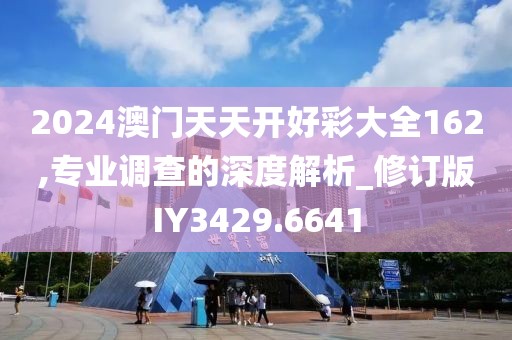 2024澳门天天开好彩大全162,专业调查的深度解析_修订版IY3429.6641