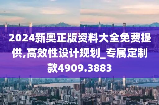 2024新奥正版资料大全免费提供,高效性设计规划_专属定制款4909.3883