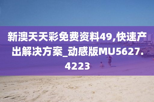 新澳天天彩免费资料49,快速产出解决方案_动感版MU5627.4223