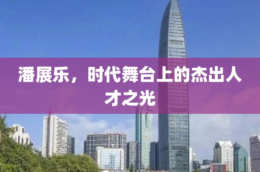 潘展乐，时代舞台上的杰出人才之光