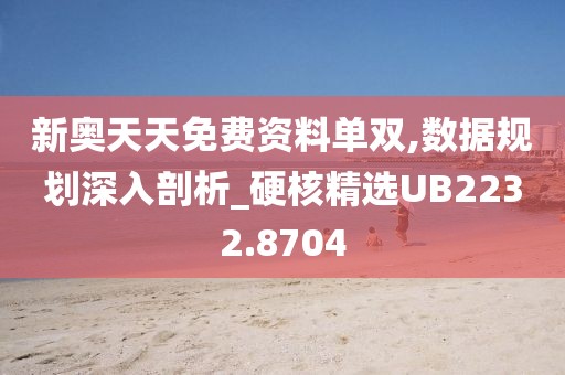 新奥天天免费资料单双,数据规划深入剖析_硬核精选UB2232.8704
