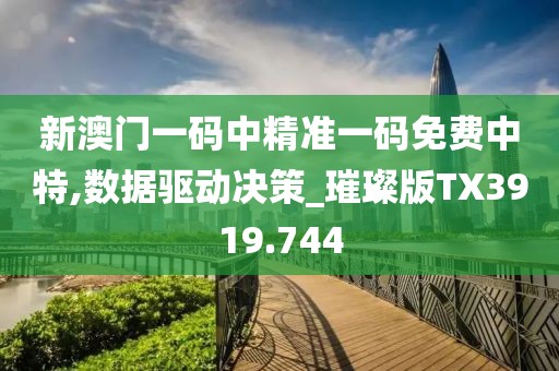 新澳门一码中精准一码免费中特,数据驱动决策_璀璨版TX3919.744