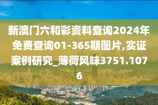 新澳门六和彩资料查询2024年免费查询01-365期图片,实证案例研究_薄荷风味3751.1076