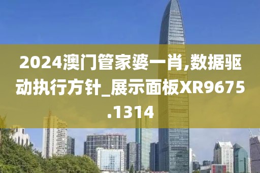 2024澳门管家婆一肖,数据驱动执行方针_展示面板XR9675.1314