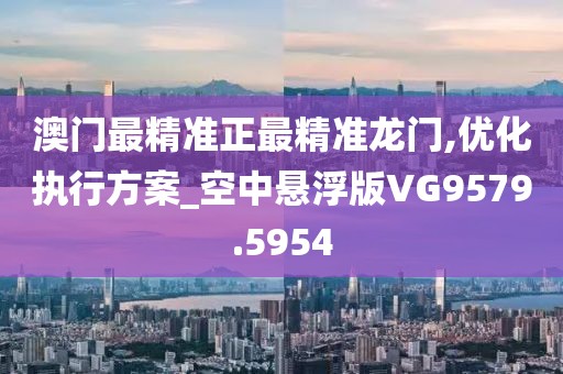 澳门最精准正最精准龙门,优化执行方案_空中悬浮版VG9579.5954
