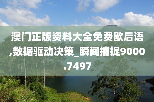 澳门正版资料大全免费歇后语,数据驱动决策_瞬间捕捉9000.7497