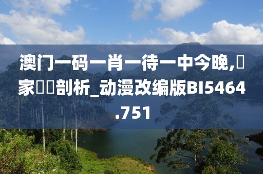 澳门一码一肖一待一中今晚,專家觀點剖析_动漫改编版BI5464.751
