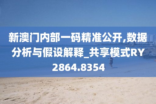 新澳门内部一码精准公开,数据分析与假设解释_共享模式RY2864.8354