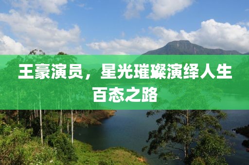 王豪演员，星光璀璨演绎人生百态之路