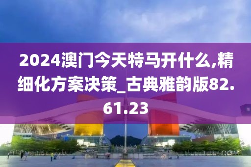 2024澳门今天特马开什么,精细化方案决策_古典雅韵版82.61.23