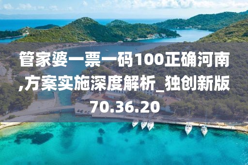 管家婆一票一码100正确河南,方案实施深度解析_独创新版70.36.20