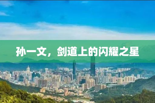 孙一文，剑道上的闪耀之星