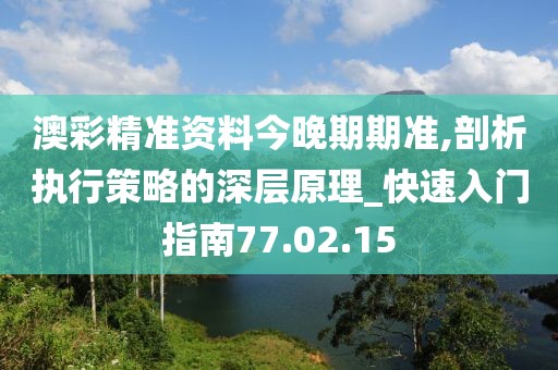 澳彩精准资料今晚期期准,剖析执行策略的深层原理_快速入门指南77.02.15